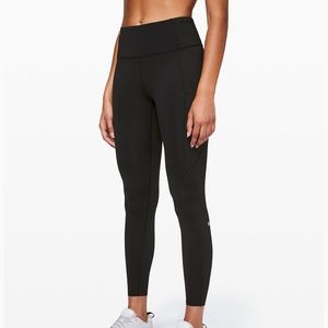 LULULEMON fast and free full length black leggings
